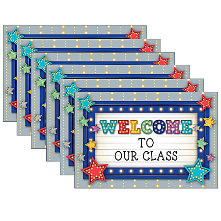 Teacher Created Resources Marquee Welcome Postcards, 30 Per Pack, Set Of 6 Packs