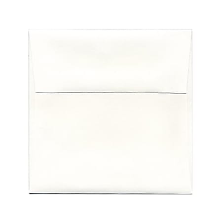 JAM Paper® Strathmore Invitation Envelopes, 5 1/4" x 5 1/4", Gummed Seal, Bright White, Pack Of 25