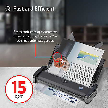 Canon imageFORMULA P 215II Sheetfed Scanner 600 dpi Optical 24 bit