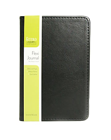 Eccolo Flexi Journal, 4" x 6", 256 Pages (128 Sheets), Black