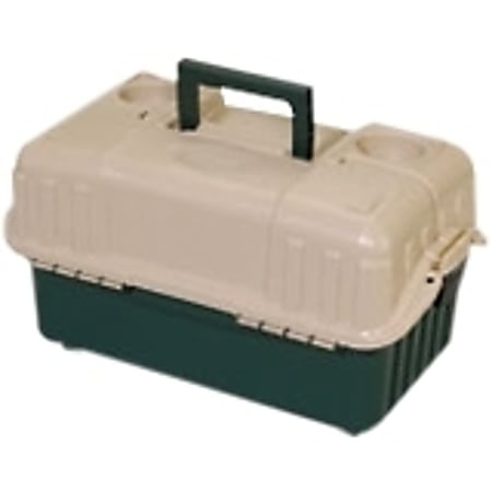 Plano Molding 8616 Magnum HipRoof 6-Tray Tackle Box, 10 1/4" x 12 1/8" x 18 3/4", Green/Sandstone
