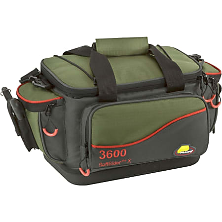 Plano 3600 SoftSider X Tackle Bag, 8”H x 9 7/16”W x 13 5/16”D, Green/Black