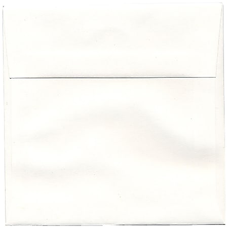 JAM Paper® Strathmore Invitation Envelopes, 6" x 6", Gummed Seal, Bright White, Pack Of 25