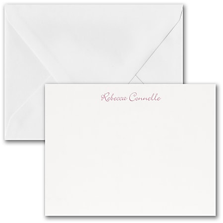 Custom Premium Flat Stationery Note Cards, 5-1/2" x 4-1/4", It's All About Me, White, Box Of 25 Cards