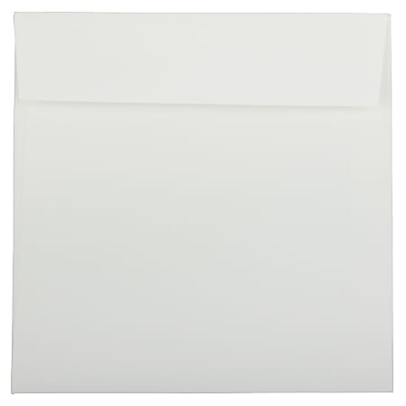 JAM Paper® Strathmore Invitation Envelopes, 8 1/2" x 8 1/2", Gummed Seal, Bright White, Pack Of 25