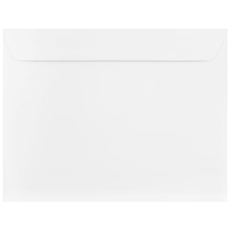 JAM Paper® Booklet Strathmore Wove Envelopes, #13, Gummed Seal, Strathmore Bright White, Pack Of 25