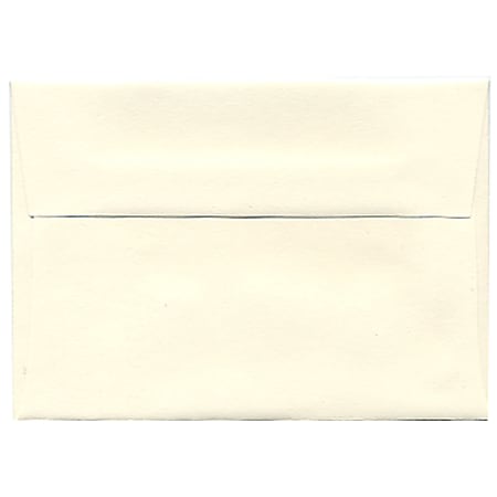 JAM Paper® Booklet Envelopes (Strathmore Paper), #4 Bar (A1), Gummed Seal, Strathmore Natural White Wove, Pack Of 25