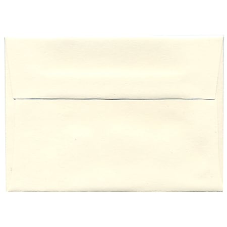 JAM Paper® Booklet Envelopes (Strathmore Paper), #4 Bar (A1), Gummed Seal, Strathmore Natural White Wove, Pack Of 25