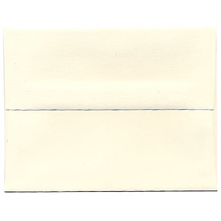 JAM Paper® Booklet Invitation Envelopes, A2, Gummed Seal, Strathmore Natural White, Pack Of 25