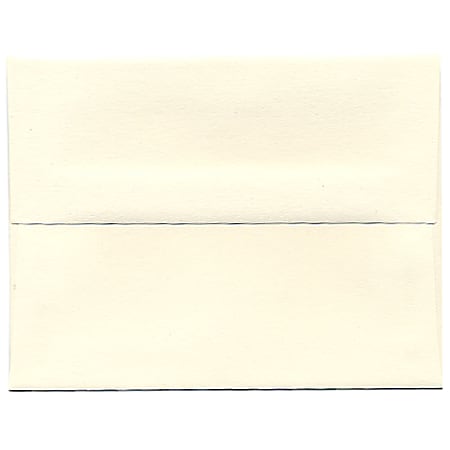 JAM Paper® Booklet Invitation Envelopes, A2, Gummed Seal, Strathmore Natural White, Pack Of 25, 5TTW613