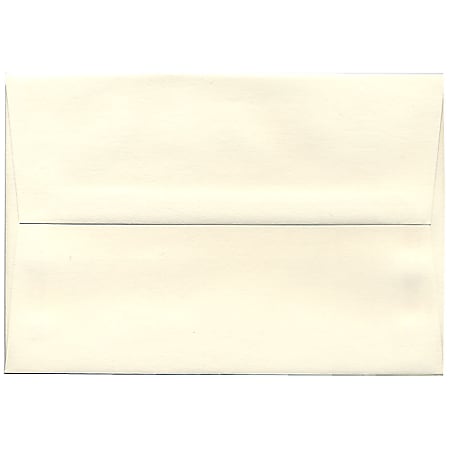 JAM Paper® Booklet Invitation Envelopes, A8, Gummed Seal, Strathmore Natural White, Pack Of 25