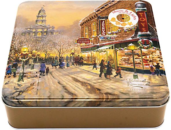 Original Gourmet Sugar Cookies Thomas Kinkae Musical Square Tin, 12 Oz