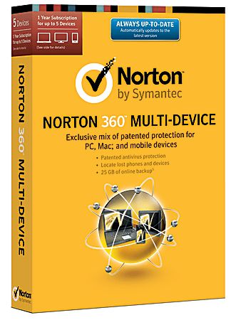 Norton 360™ Multi-Device 2.0, For 5 Devices, 1-Year Subscription, For PC/Mac, Traditional Disc