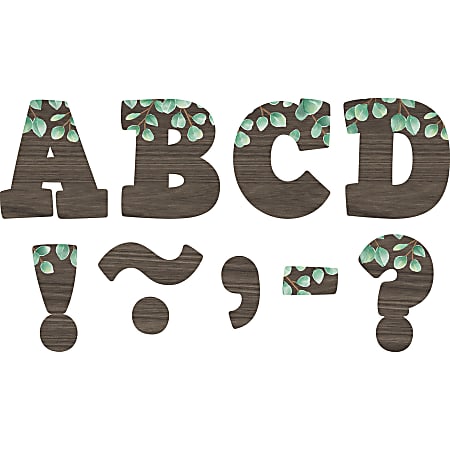 Teacher Created Resources 3" Magnetic Letters, Eucalyptus Bold Block, Pack Of 55 Letters