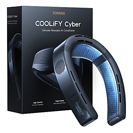 TORRAS COOLiFY Cyber Smart Portable Neck Fan 3 14 H x 6 316 W x 8