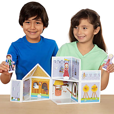 Melissa & Doug Pretend Play Educational Toys, Magnetivity Medieval Castle Building Set