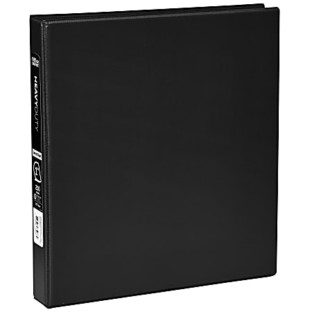 Office Depot® Brand Heavy-Duty 3-Ring Binder, 1" D-Rings, Black