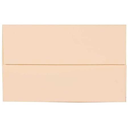 JAM Paper® Booklet Invitation Envelopes, A10, Gummed Seal, Strathmore Natural White, Pack Of 25