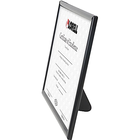 Lorell U-channel Frame - 10" x 8" Frame Size - Rectangle - Desktop - Horizontal, Vertical - 1 Each - Black