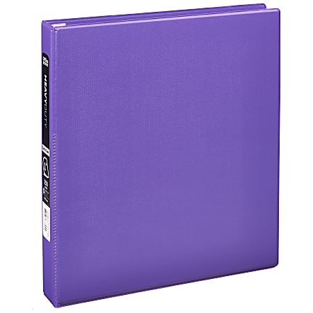 Office Depot® Heavy-Duty Easy-Open 3-Ring Binder, 1" D-Rings, Purple