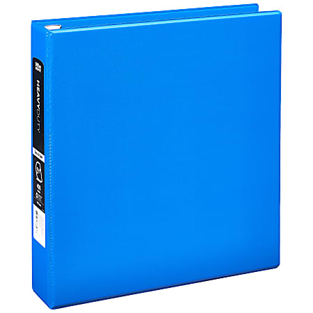 Office Depot® Heavy-Duty 3-Ring Binder, 1 1/2" D-Rings, 34% Recycled, Blue
