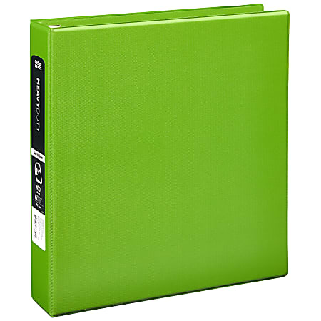 Office Depot® Heavy-Duty 3-Ring Binder, 1 1/2" D-Rings, 49% Recycled, Army Green