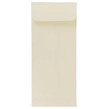 JAM Paper® #10 Policy Envelopes, Gummed Seal, Strathmore Natural White, Pack Of 25