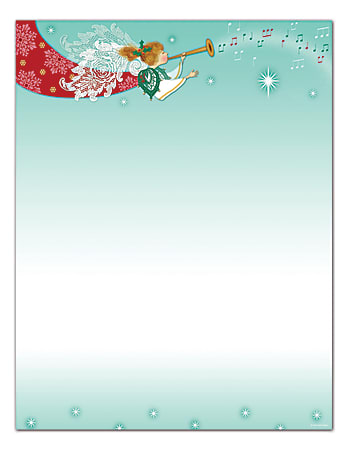 Great Papers!® Holiday Stationery, 8 1/2" x 11", Herald Angels, Pack Of 80 Sheets