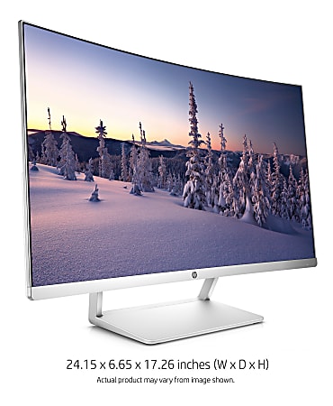 CPU LED Curved White Monitor 27 inches HP Curved 27 Monitor Z4N74AAABA - Office Depot