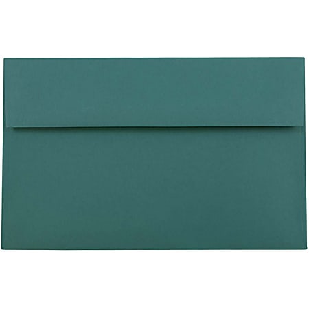 JAM Paper® Booklet Invitation Envelopes, A10, Gummed Seal, Teal, Pack Of 50