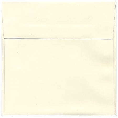 JAM Paper® Strathmore Invitation Envelopes, 8 1/2" x 8 1/2", Gummed Seal, Natural White, Pack Of 25