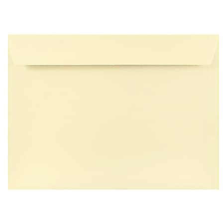 JAM Paper® Booklet Strathmore Wove Envelopes, 9" x 12", Gummed Seal, Strathmore Natural White, Pack Of 25