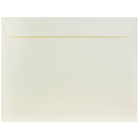 JAM Paper® Booklet Strathmore Wove Envelopes, #13", Gummed Seal, Strathmore Natural White, Pack Of 25