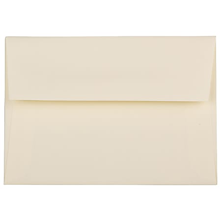 JAM Paper® Booklet Envelopes (Strathmore Paper), #4 Bar (A1), Gummed Seal, Strathmore Ivory, Pack Of 25