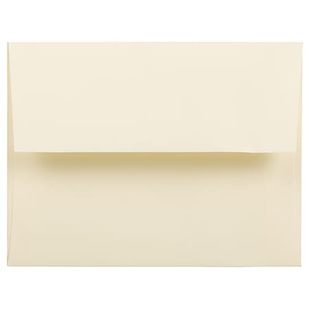 JAM Paper® Booklet Invitation Envelopes, A2, Gummed Seal, Strathmore Ivory, Pack Of 25