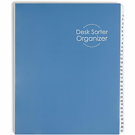 Smead® Desk File/Sorter, 1-31, Letter Size, 35% Recycled, Blue