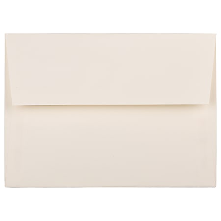 JAM Paper® Booklet Invitation Envelopes, A7, Gummed Seal, Strathmore Ivory, Pack Of 25