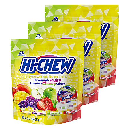 HI-CHEW Chewy Fruit Candy Assorted, 12.7 oz, 3 Pack