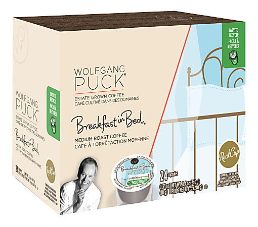 Wolfgang Puck® Breakfast In Bed Single-Serve Coffee Pods, 0.35 Oz, Carton Of 24