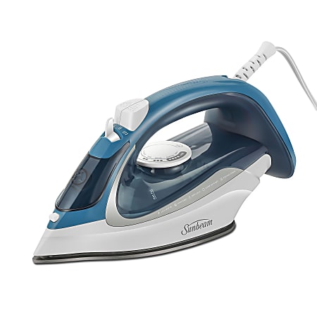 Sunbeam 1250W Steam Iron Blue - Office Depot