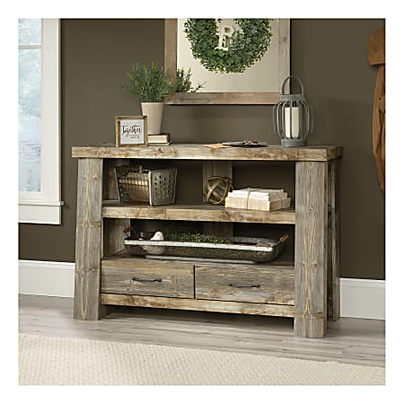 Sauder Boone Mountain Anywhere Console Table 32 38 H x 49 14 W x
