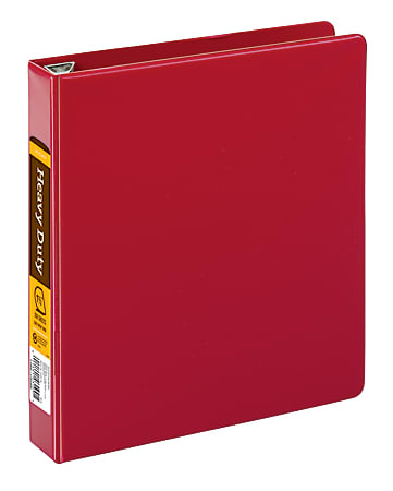 Office Depot® Brand Heavy-Duty 3-Ring Binder, 1 1/2" D-Rings, 59% Recycled, Dark Red