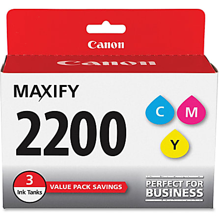 Canon PGI-2200 CMY Original Ink Cartridge - Inkjet - Standard Yield - 700 Pages (Per Cartridge) - Cyan, Magenta, Yellow - 3 / Pack Canon PGI-2200 CMY Original Ink Cartridge - Inkjet - Standard Yield - 700 Pages (Per Cartridge) - Cyan, Magenta, Yellow - 3 / Pack
