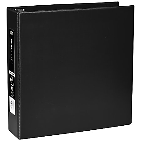 Office Depot® Heavy-Duty 3-Ring Binder, 2" D-Rings, Black