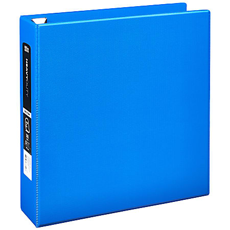 Office Depot® Heavy-Duty 3-Ring Binder, 2" D-Rings, 49% Recycled, Blue