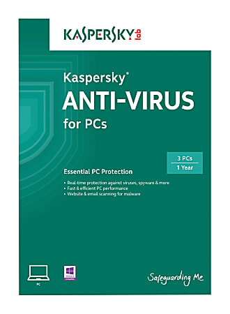 Kaspersky AntiVirus 2014 3-User, Traditional Disc