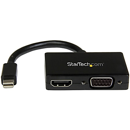 StarTech.com Travel A/V Adapter: 2-in-1 Mini DisplayPort to HDMI or VGA Converter - Connect a Mini DisplayPor - MDP2HDVGA