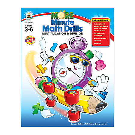 Carson-Dellosa More Minute Math Drills, Multiply/Divide