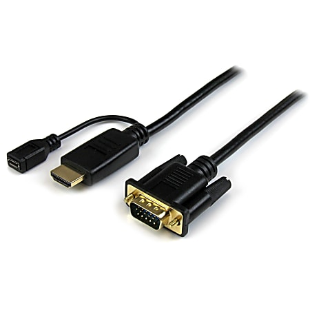 StarTech.com HDMI to VGA Cable 10 ft 3m 1080p 1920 x 1200 Active