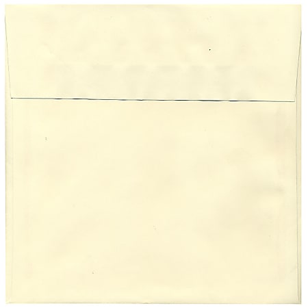 JAM Paper® Strathmore Invitation Envelopes, 8 1/2" x 8 1/2", Gummed Seal, Ivory, Pack Of 25
